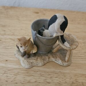 Lowell Davis Schmid signed Barn  Cats, 1984.